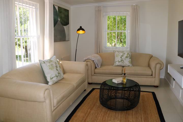 Cottage lounge with sofas and a coffee table